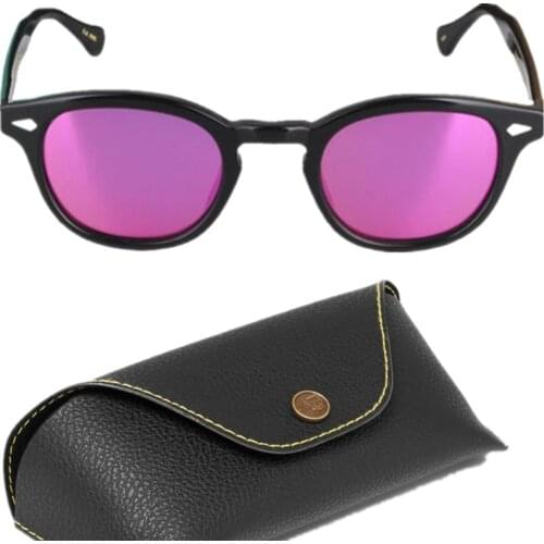 Retro-Vintage Johnny Depp Mirror Polarized Sunglasses ROVO UV400 L M S Round Acetates Fullrim Fashion Men Women Seasides GOGGLES