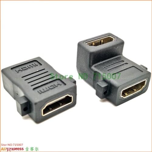 HDMI To HDMI Cable Extender 90 Degrees Angle Rotating Adapter Female To Female HDMI Swivel Folding Converter For HDTV Xbox 360