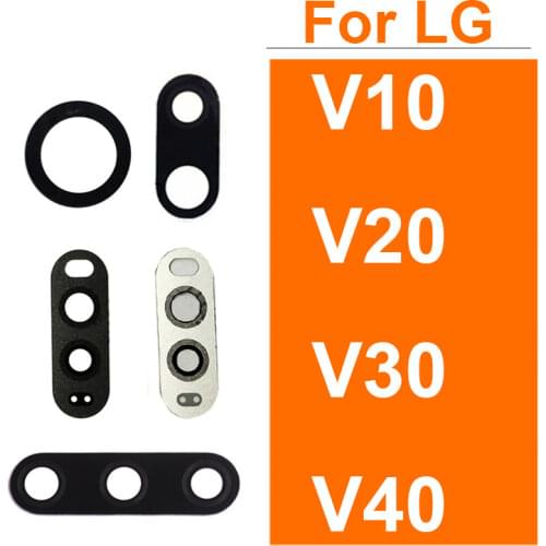2pcs Rear Camera Glass Lens For LG V10 V20 V30 V40 F600K H900 Back Camera Glass Lens With Sticker Adhesive Replacement Parts