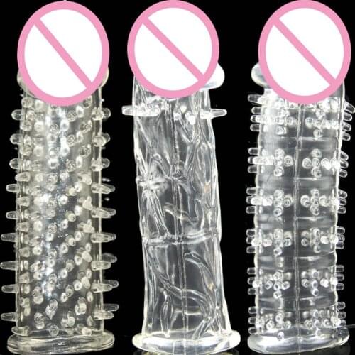 BOLD EXTEND THORN CONDOM Reusable vibrator Sleeve LASTING Penis Ring Delay Impotence Erection dildo GSPOT for Sex Adult Men
