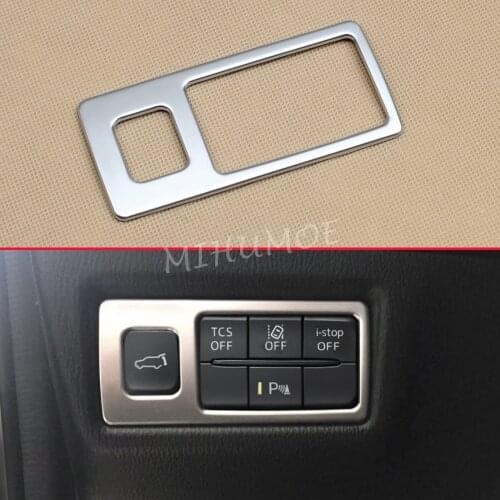 Dashboard Switch Cover For Mazda CX-5 KF 2017 2018 2019 2020 w/ Trunk Switch CX5 2nd Matte Chrome Interior Function Button Trims