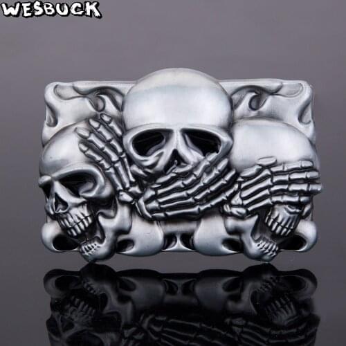 WesBuck Brand Skull Belt Buckles