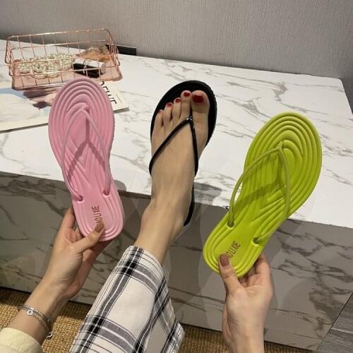 Womens Flip-flops New Summer Indoor Bathing Home Thick-soled Slippers
