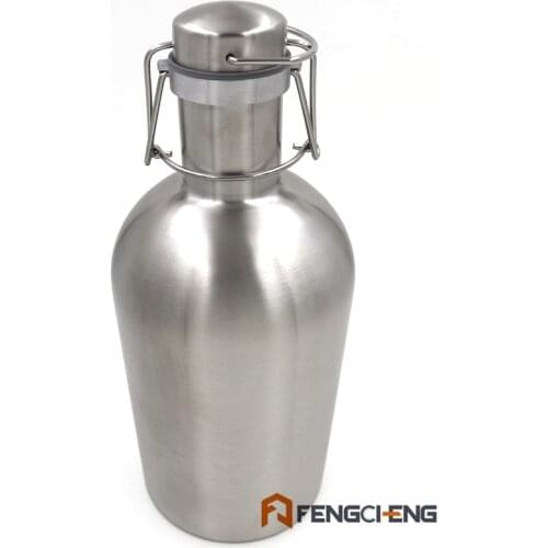 1/2 Gallon Beer Grower, Food Grade 304SS, 64oz/1.9L, Craft Beer Bar Bottle, Free Shipping