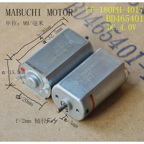 1PC MABUCHI Motor FF-180PH-4017 180 DC Motor 2.4V 3.6V 4.0V Electric Razor Shaver Motor