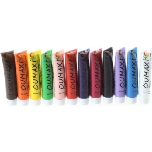 12 colors 3D professional Acrylic Paint Art Pigment Manicure