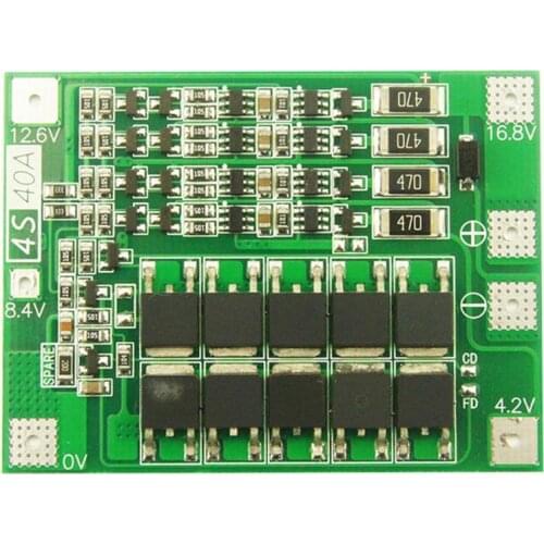 4S 40A Li-ion Lithium Battery 18650 Charger PCB BMS Protection Board with Balance For Drill Motor 16.8V Lipo Cell Module New