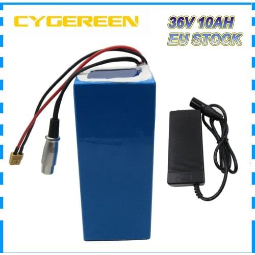 500W 36V 10AH Electric Bike Bicycle Battery 36 V 10.4AH Lithium Battery Pack 10S li-ion 36V10AH 42V 2A Charger Free customs fee