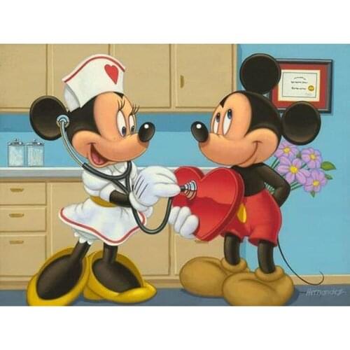 Full Diamond Painting Mickey Taking Embroidery Picture Diamond Mosaic Painting Cross Stitch Kits Childrens Gift Home Decor