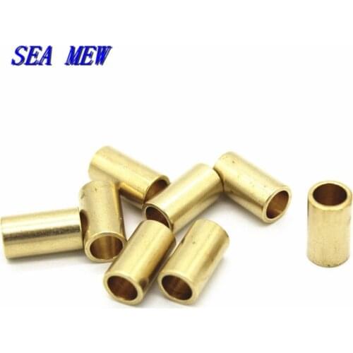 SEA MEW 5.5mm*9.5mm Raw Brass Tube Beads DIY Jewelry Findings For Jewelry Making Component 100PCS