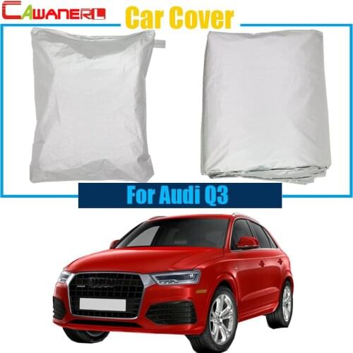 Cawanerl Car Cover Outdoor Anti UV Sun Shield Snow Rain Resistant Cover Car Protection Cover Dustproof For Audi Q3
