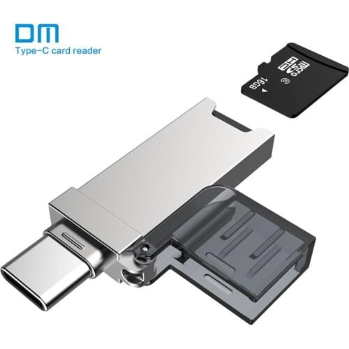 DM USB C Card Reader CR006 Micro SD/TF Type C Multi Memory Card Reader for MacBook or smartphone with USB-C interface