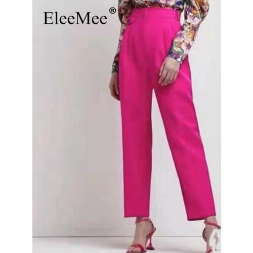 EleeMee Women's Straight Trousers