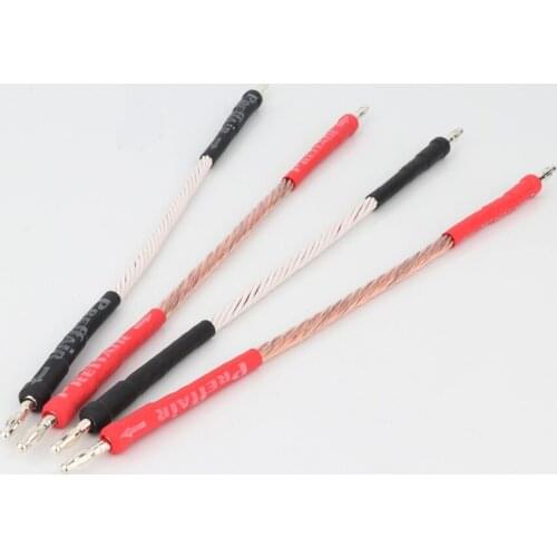 Preffair JUMPER LINKS Performance Speaker Cable 4 x 20cm Banana Plugs to Banana Plug HIFI Jumper Cables