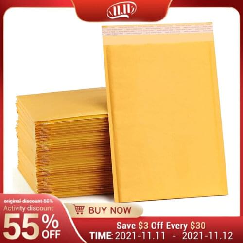 Kraft Bubble Mailers Padded Envelopes Bags Yellow Bubble Package for Shipping Envelopes Self Seal Mailing Bags Lined Mailer