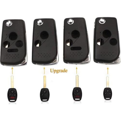Kutery 2/3 Buttons Replacement Remote Car Key Shell Case Fob For Honda Accord Civic CRV Pilot CITY Jazz CR-V
