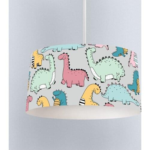 Lamp For Kids Bedrooms Light Chandelier for Living Room Childrens Room Colorful Dinosaur Gray Model 1338