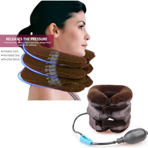 Neck massage Inflatable collar to relieve neck muscles, reduce headaches, mild stretching of the cervical spine