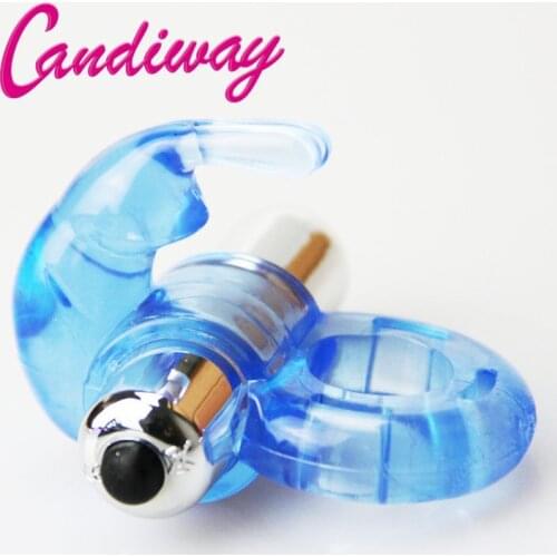 Mini rabbit cock ring Vibrating Powerful Vibrator delay Ejaculation penis ring adult sex toys for men clit Clitoris Vibrate