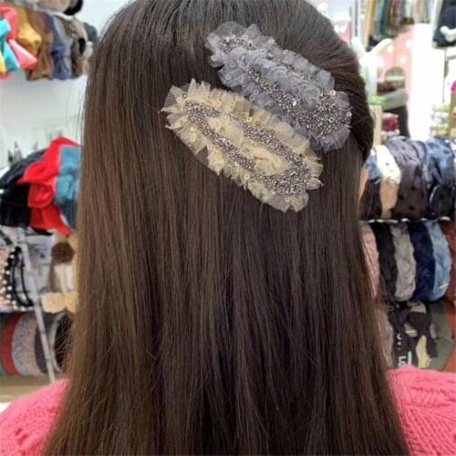Fashion Girls Sweet Shining Rhinestone Hair Clips Hairpins Women Hair Accessories Beauty Barrettes Hair Headwear small Hair Clip