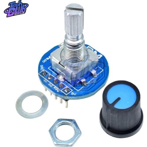 5V Rotary Encoder Module for Arduino Brick Sensor Development Round Audio Rotating Potentiometer Knob Cap EC11