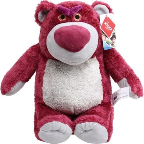 Disney Toy Story Lotso Huggin Bear Plush Toys Stuffed Super Soft Strawberry Bear Doll Kids Birthday Gift with Strawberry Smell