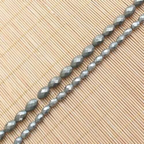 Natural Pyrite Faceted Oval shape Beads 15inch per strand,For DIY Jewelry Making !We provide mixed wholesale for all items