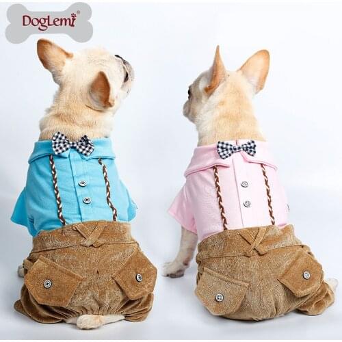 Not Bone Puppy Aristocratic Gentleman Pet Legs Clothes English Short Muppet Autumn And Winter Cat Clothes