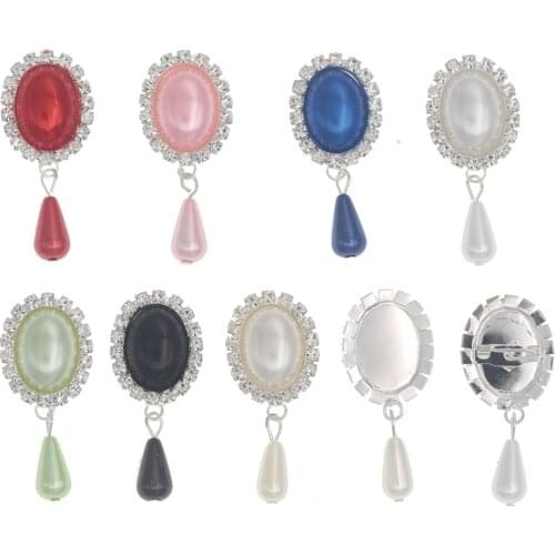 New Rhinestone Flatback Button Pearl Applique Crystals for Craft Rhinestone Trim Hair Decoration Pendent DIY Wedding Accessories