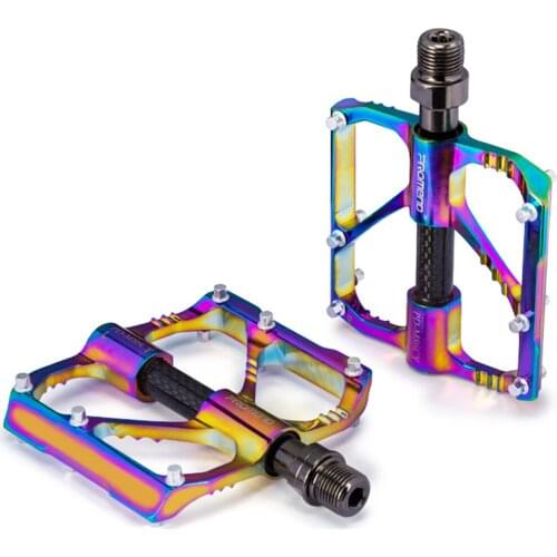 Mountain Bike Pedals MTB colorful 3 Bearings Carbon Shaft Tube Pedal