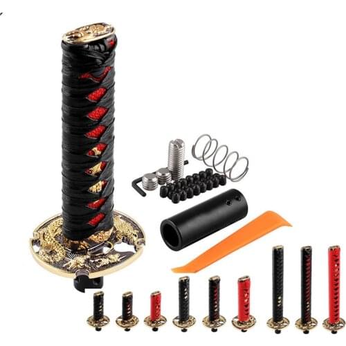 JDM Katana Gear Shift Knob Sword Auto Automatic Transmissions Car Shift Shifter Lever Knob Metal Samurai For Universal