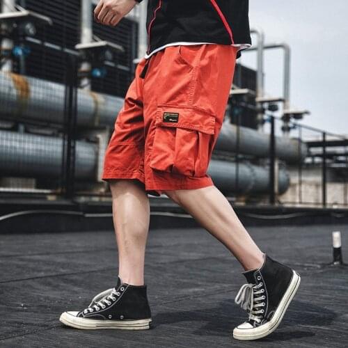 Korea STYLE MenS SHORTS Cargo 2021 Summer Casual Bigger Pocket Classic 95% Cotton Male Short Pants Loose Thin Trouers