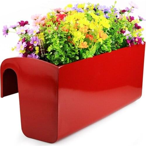 Creative Hanging Flower Pot Home Decoration Balcony Railing Green Plant Potted Water Free Irrigation