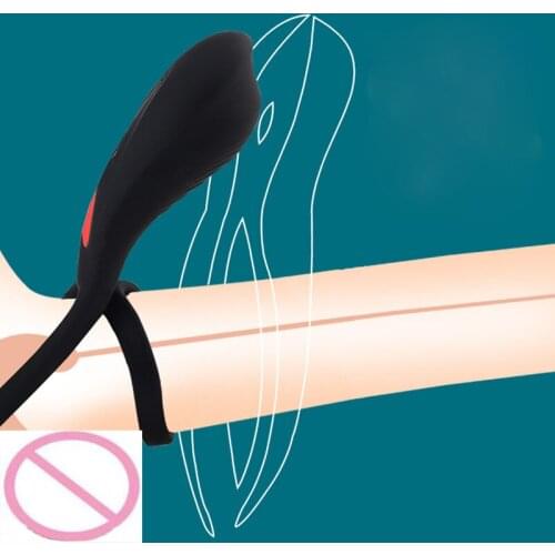 Vibrating Penis Ring Delay Ejaculation Cock Ring G-Spot Vibrator For Couples Sex Toys For Men Vagina Clitoris Stimulate Rings