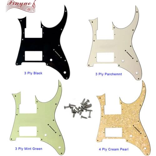 Pleroo Guitar Parts - For 10 hole screws MIJ Ibanez RG350EXZ Guitar Pickguard Humbucker HH Pickup Scratch Plate,many colors