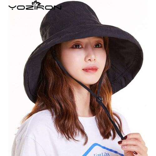 Womens Summer Bucket Hats Panamas For Girls Adult Cotton Casual Solid Black Red Flat Plain Bucket Hat Wide Brim Jungle Hat Caps