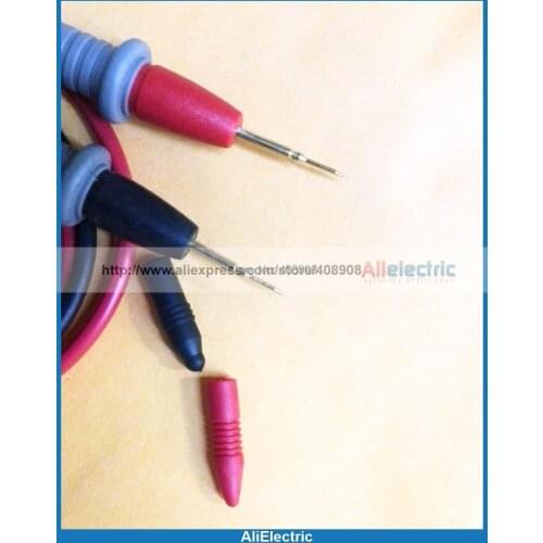 1Pair PCB SMT IC SMD Needle Test Probes Cables for 4mm Banana Plug Multimeter Pen