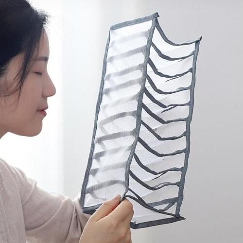 1PCS Dormitory Closet Organizer For Socks Home Separated Bra Box Organizer Grids Drawer Underwear 11 Storage Organizer Fold V2Z9