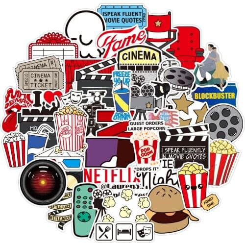 10/30/50pcs Funny Movie Party Graffiti Stickers Laptop Skateboard Notebook Phone Luggage Car DIY Waterproof Sticker Toy For Kid
