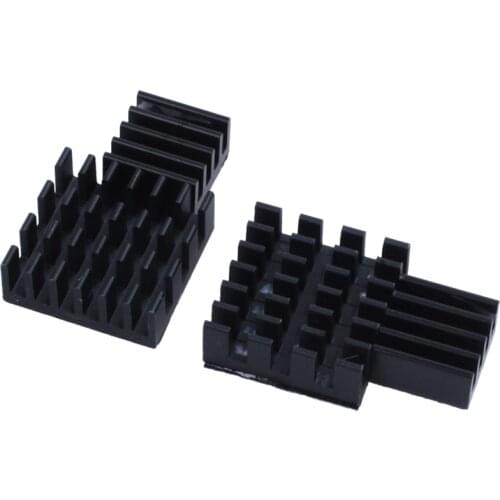 10Pcs Black Aluminum Heatsink Cooler Cooling kit for Raspberry Pi 3,Pi 2,Pi Model B