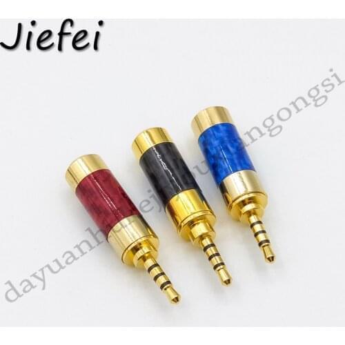 1000pcs high quality 2.5mm 4 Pole Male Repair Earphones adapter Soldering DIY Selling New red, black, blue