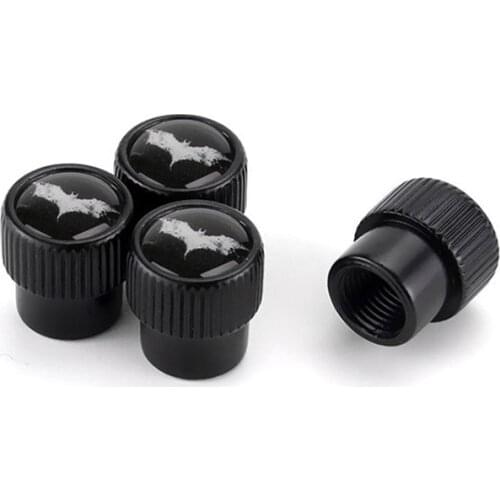 4pc Car Tire Air Valve Stem Caps Bat Badge Wheel Plug Tyre Moto Valve Cap Automobiles Motorcycles Cover For Fiat 500 Accessories