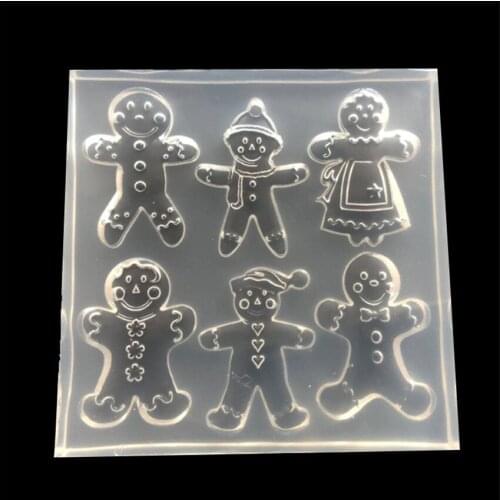 9.5*1CM DIY Sugar Craft Cake Vintage Petal Gingerbread Man Cake Silicone Mold Fondant Mold Cake Decorating Tools Gum Paste Mold