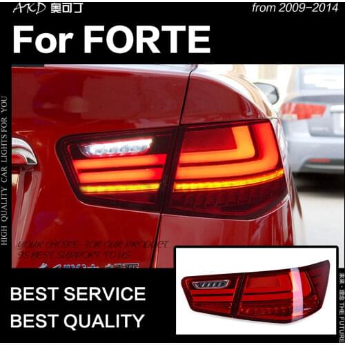 AKD Car Styling for Kia Forte Tail Lights 2009-2014 Cerato LED Tail Lamp LED DRL Brake Dynamic Signal Reverse auto Accessories