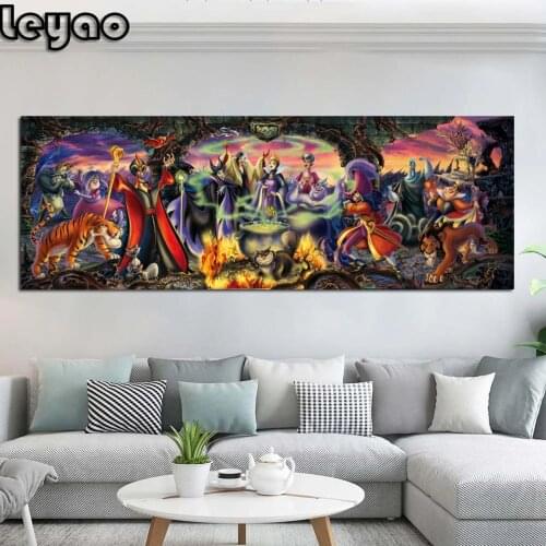 Diamond Painting Fantasy Cartoon Witch Villain Set Hobby Art 5D DIY Full Drill Fairy Tale Princess Evil queen Mosaic Home Decor