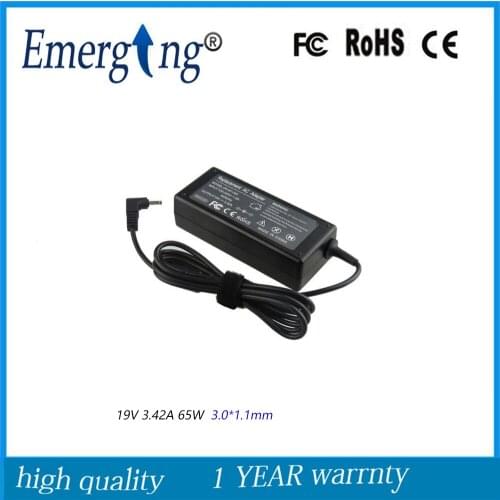 65W 19V 3.42A 3.0*1.1mm New AC Laptop Adapter For Acer Aspire S5 S7 P3 Iconia Tab W500 W700 W700P power supply