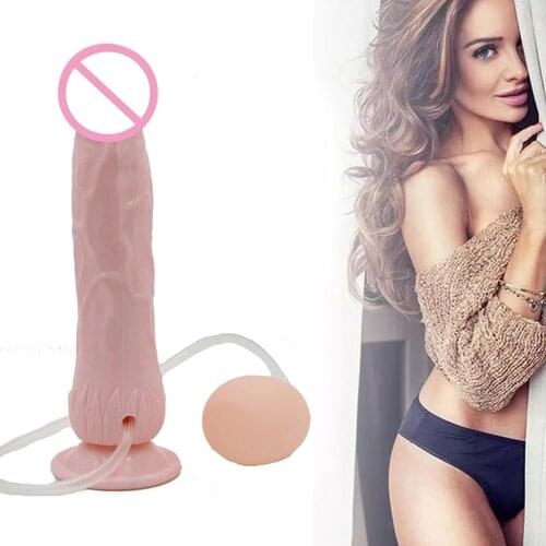 Large Dildo Pleasure Rubber Penis Water Ejaculating Dildo Sex Toys Clitoris Stimulator For Women Masturbator Anal Dildo Massage