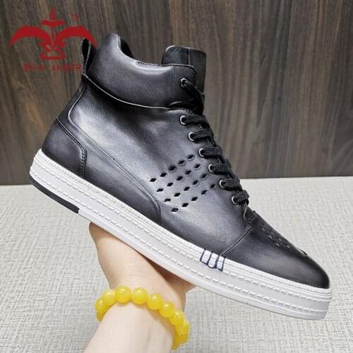 Boots Men! 100% Hanmade Genuine Leather Boots Shoes Martin Mortocycle Western Style Boots Patina Grey Custom Make