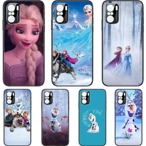 Frozen Sisters Phone Case For xiaomi redmi POCO F1 F2 F3 X3 Pro M3 9C 10T Lite NFC Anime Black Cover Silicone Back Prett mi 10 u