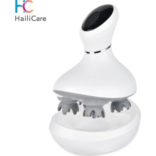 Electric Wireless Head Scalp Massager Waterproof Full Body Massage Health Care Deep Tissue Kneading Vibrating Massage